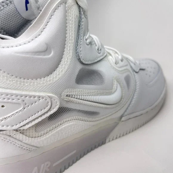 Nike Mens Air Force 1 Mid React Summit White Icy Shoes Size 10.5 DQ1872-101 - Picture 7 of 9